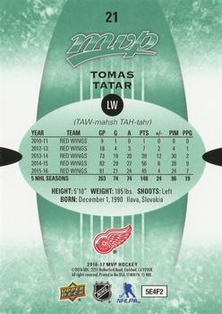 2016-17 Upper Deck MVP - Green Script #21 Tomas Tatar Back