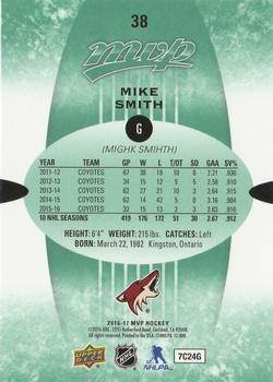 2016-17 Upper Deck MVP - Green Script #38 Mike Smith Back