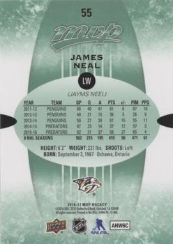 2016-17 Upper Deck MVP - Green Script #55 James Neal Back