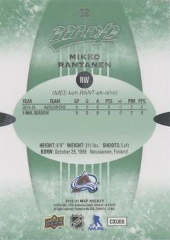 2016-17 Upper Deck MVP - Green Script #69 Mikko Rantanen Back