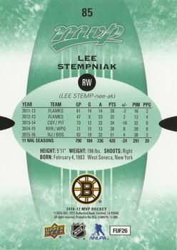 2016-17 Upper Deck MVP - Green Script #85 Lee Stempniak Back