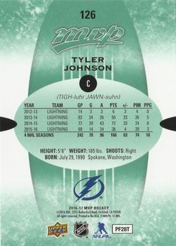 2016-17 Upper Deck MVP - Green Script #126 Tyler Johnson Back
