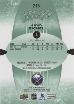 2016-17 Upper Deck MVP - Green Script #215 Jack Eichel Back