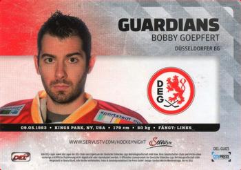 2012-13 Playercards (DEL) - Guardians #DEL-GU03 Bobby Goepfert Back