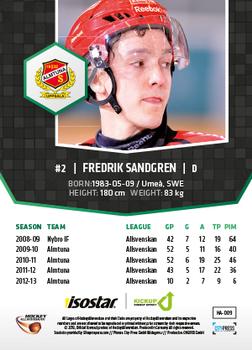 2013-14 HockeyAllsvenskan #HA-009 Fredrik Sandgren Back