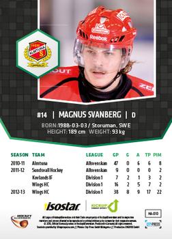 2013-14 HockeyAllsvenskan #HA-010 Magnus Svanberg Back