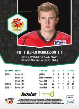 2013-14 HockeyAllsvenskan #HA-013 Jesper Danielsson Back