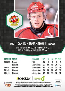 2013-14 HockeyAllsvenskan #HA-016 Daniel Hermansson Back