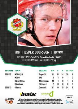 2013-14 HockeyAllsvenskan #HA-023 Jesper Olofsson Back