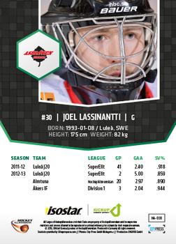 2013-14 HockeyAllsvenskan #HA-030 Joel Lassinantti Back
