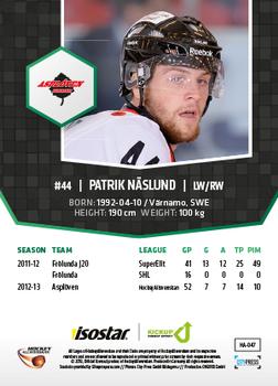 2013-14 HockeyAllsvenskan #HA-047 Patrik Näslund Back