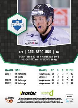 2013-14 HockeyAllsvenskan #HA-066 Carl Berglund Back