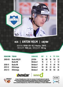 2013-14 HockeyAllsvenskan #HA-068 Anton Holm Back