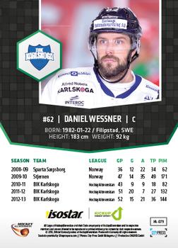 2013-14 HockeyAllsvenskan #HA-079 Daniel Wessner Back