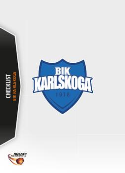 2013-14 HockeyAllsvenskan #HA-082 Checklist BIK Karlskoga Front