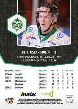 2013-14 HockeyAllsvenskan #HA-090 Oscar Molin Back