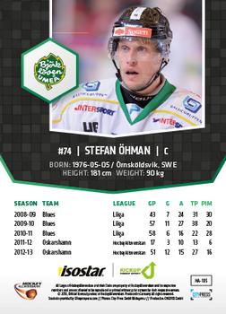 2013-14 HockeyAllsvenskan #HA-105 Stefan Öhman Back