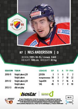 2013-14 HockeyAllsvenskan #HA-111 Nils Andersson Back