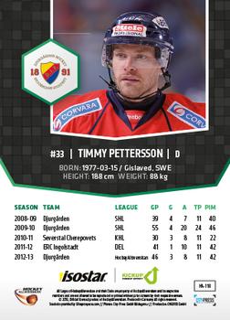 2013-14 HockeyAllsvenskan #HA-118 Timmy Pettersson Back
