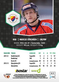 2013-14 HockeyAllsvenskan #HA-133 Marcus Sörensen Back