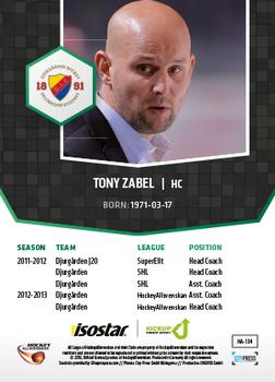 2013-14 HockeyAllsvenskan #HA-134 Tony Zabel Back