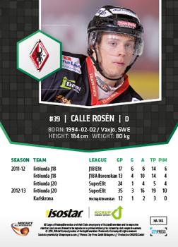 2013-14 HockeyAllsvenskan #HA-146 Calle Rosen Back