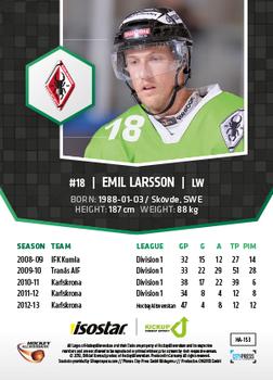2013-14 HockeyAllsvenskan #HA-153 Emil Larsson Back