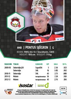 2013-14 HockeyAllsvenskan #HA-164 Pontus Sjogren Back