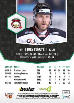 2013-14 HockeyAllsvenskan #HA-185 Joey Tenute Back