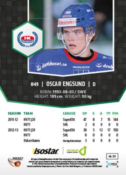 2013-14 HockeyAllsvenskan #HA-219 Oscar Engsund Back