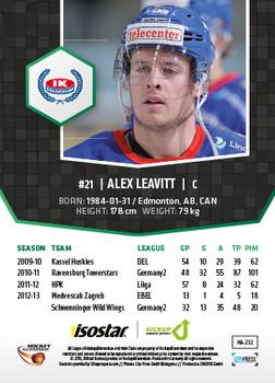 2013-14 HockeyAllsvenskan #HA-232 Alex Leavitt Back