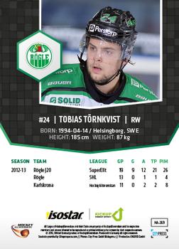 2013-14 HockeyAllsvenskan #HA-269 Tobias Törnkvist Back