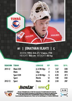2013-14 HockeyAllsvenskan #HA-300 Jonathan Iilahti Back
