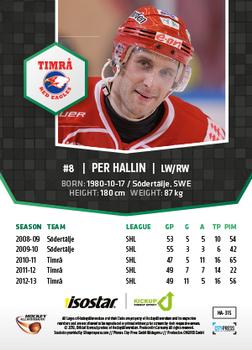 2013-14 HockeyAllsvenskan #HA-315 Per Hallin Back