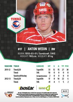 2013-14 HockeyAllsvenskan #HA-323 Anton Wedin Back