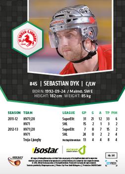 2013-14 HockeyAllsvenskan #HA-341 Sebastian Dyk Back