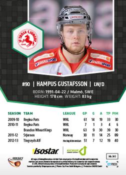 2013-14 HockeyAllsvenskan #HA-343 Hampus Gustafsson Back