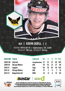 2013-14 HockeyAllsvenskan #HA-366 Kevin Doell Back