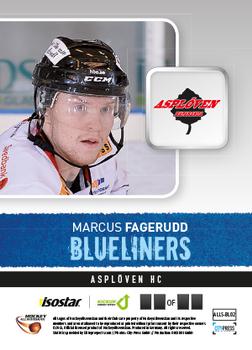 2013-14 HockeyAllsvenskan - Blueliners #ALLS-BL02 Marcus Fagerudd Back