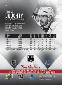2016-17 Upper Deck Tim Hortons #7 Drew Doughty Back