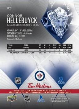 2016-17 Upper Deck Tim Hortons #82 Connor Hellebuyck Back