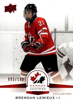 2014 Upper Deck Team Canada Juniors - Exclusives #4 Brendan Lemieux Front