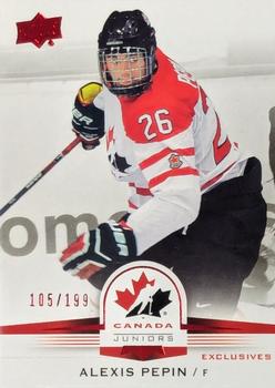 2014 Upper Deck Team Canada Juniors - Exclusives #6 Alexis Pepin Front