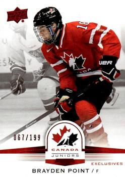 2014 Upper Deck Team Canada Juniors - Exclusives #40 Brayden Point Front