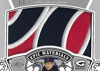 2016 Leaf Genesis - Epic Materials Patch Silver #EMP-34 Jake Leschyshyn Front