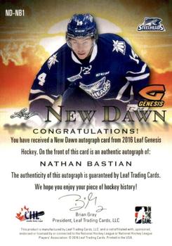 2016 Leaf Genesis - New Dawn Autographs #ND-NB1 Nathan Bastian Back