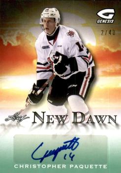 2016 Leaf Genesis - New Dawn Autographs Emerald #ND-CP1 Christopher Paquette Front