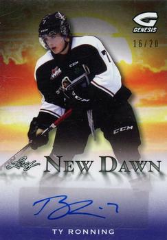 2016 Leaf Genesis - New Dawn Autographs Purple #ND-TR2 Ty Ronning Front