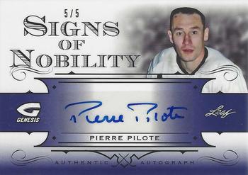 2016 Leaf Genesis - Signs of Nobility Autographs Purple #SN-PP1 Pierre Pilote Front