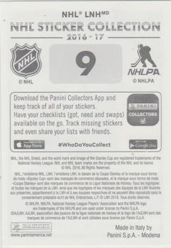 2016-17 Panini NHL Sticker Collection #9 Jaromir Jagr Back
